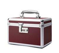 HEWEI WORKS Botiquin medicamentos casa, Medicinas y seguridad en el hogar, Caja multiusos equipada con cerraduras, Incluye caja de pastillero portátil de bolsillo (Brown, Pequeña)