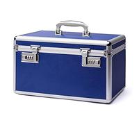HEWEI WORKS Caja de Medicamentos, 36.1x18.3x20.8cm, Medicinas y seguridad en el hogar, Caja multiusos equipada con cerraduras, Incluye caja de pastillero portátil de bolsillo (azul/grande)