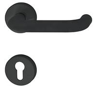 HEWI 111PBR01.130 90 Juego de manillas 111 - en Roseta PZ, 38 - 48, Negro Mate