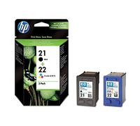 HP Pack de ahorro de 2 cartuchos de tinta original 21 negro/22 tricolor