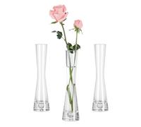 Hewory 3 Piezas Floreros Decorativos Modernos Jarrón de Vidrio, 20cm Altos para Flores Centros Decorativos de Mesa Hogar Salon