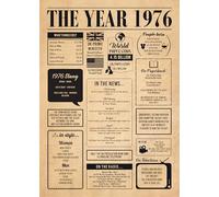 Hewson's Gifts Póster de 1976 para 50 cumpleaños o una pareja que celebra su 50 aniversario de boda (sin marco) (1976 (sin marco)