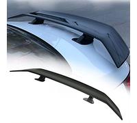 HEWXWX Alerón de coche universal/sedán, borde exterior de cola de coche/alerones ABS, sin necesidad de perforar/pegar, color negro 2