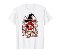 Hex Appeal Candy Maíz Bruja Bruja Sombrero de Halloween Fiesta Otoño Camiseta gráfica económica, Hombre, Blanco, L