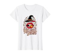 Hex Appeal Candy Maíz Bruja Bruja Sombrero de Halloween Fiesta Otoño Camiseta gráfica económica, Mujer, Blanco, L
