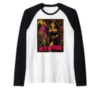 Hex Appeal Humor Oscuro Goth Glam Mujeres Bruja Tentadora Alt Camiseta Manga Raglan