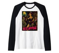 Hex Appeal Humor Oscuro Goth Glam Mujeres Bruja Tentadora Alt Camiseta Manga Raglan