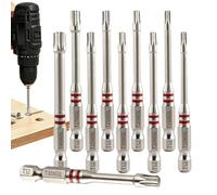 Hex Drill Bit 10 Pieces 65mm S2 Steel Strong Magnetic Anti-Slip