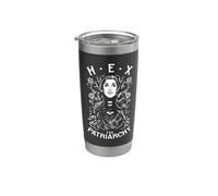 Hex: El patriarcado, bruja feminista, Halloween, gótico, pop art Vaso térmico de acero inoxidable de doble pared