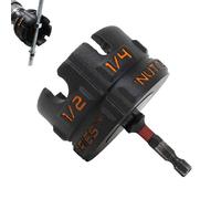 Hex Head Fastener Tool, Heavy Duty Drill Bit Nut Inserter, Portable Attachment No Slipping Maintenance, Precision Secure Fit Design, Sturdy Build for Home 1/4 Inches