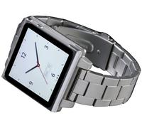 HEX HX1026-GNMT Vision - Correa de Metal para iPod Nano 6G, Color Negro Talla única Plata