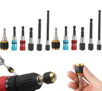 Hex Shaft Quick-Change Adapter for Power Drill,Varilla de extensión magnética hexagonal de liberación rápida y autoblocante, adaptador para taladro hexagonal de 1/4" (2 juegos - 12 piezas)