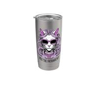 Hex The Patriarchy Cat Lover Funny Medusa Diosa Meowdusa Vaso térmico de acero inoxidable de doble pared