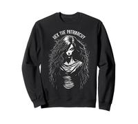 Hex The Patriarchy Halloween Feminista Bruja gótica Cabello Sudadera