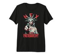 Hex The Patriarchy Zombie Liberty Feminista Halloween Gótico Camiseta Premium