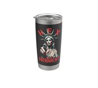 Hex The Patriarchy Zombie Liberty Feminista Halloween Gótico Vaso térmico de acero inoxidable de doble pared