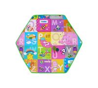 Hexagon Baby Play Mat - Soft Waterproof Educational Mat, Elastic Foam Crawling Shockproof Floor Cushion, Learning Area Rug | Anti-Slip Texture with Safe Material for Infant, Child, Toddler, and Kids R