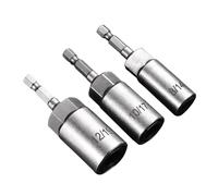 Hexagon Socket Set, Hex Head Socket Tools Drill With 3 Pieces, High-Strength Power Tool Attachments for Automotive Repair Machinery Maintenance Assembly Tasks, 79mm