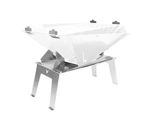 Hexagon Stand UP | Soporte de Seguridad para brasero | Ideal para Acampar, caravanas, el jardín o IR de Pesca | 100% Acero Inoxidable