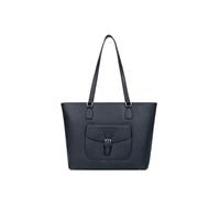 Hexagona - Bolso bandolera de piel compatible con formato A4 para mujer - Colección Mirabelle, azul petróleo, talla única