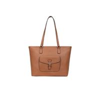 Hexagona - Bolso bandolera de piel compatible con formato A4 para mujer - Colección Mirabelle, bronceado, talla única
