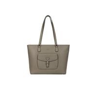 Hexagona - Bolso bandolera de piel compatible con formato A4 para mujer - Colección Mirabelle, verde oliva, talla única