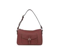 Hexagona - Bolso bandolera para mujer con 1 asa de piel, bandolera ajustable, para mujer, colección Mirabelle, granate, talla única