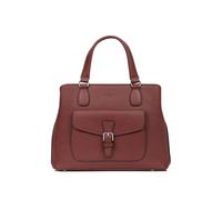 Hexagona - Bolso de mano con 2 asas de piel, correa ajustable, para mujer, colección Mirabelle, granate, talla única
