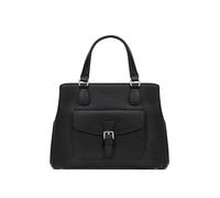 Hexagona - Bolso de mano con 2 asas de piel, correa ajustable, para mujer, colección Mirabelle, Negro , talla única