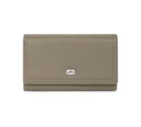 Hexagona - Cartera larga con 1 solapa RFID de piel - Compatible con tarjetas de crédito, CNI y permiso de conducción - para mujer - Colección Mirabelle, verde oliva, talla única