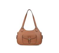 Hexagona Mirabelle - Bolso de hombro con 2 asas de piel, para mujer, colección Mirabelle, bronceado, talla única