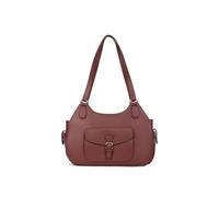 Hexagona Mirabelle - Bolso de hombro con 2 asas de piel, para mujer, colección Mirabelle, granate, talla única
