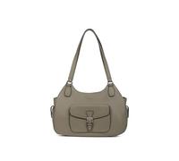 Hexagona Mirabelle - Bolso de hombro con 2 asas de piel, para mujer, colección Mirabelle, verde oliva, talla única