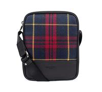 Hexagona Paris Hombre-Colección Rojo-en Nailon a Cuadros-1 Bandolera Ajustable Maletín-Satchel-Bolso Mensajero, Rouge Academy, L : 16 x h : 20 x P : 5,5 cm