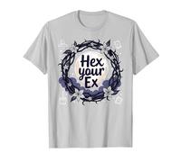 Hexagonal a tu ex: Corona iluminada por la Luna de la ruptura de Brujas Camiseta, Hombre, Plata, M