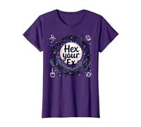 Hexagonal a tu ex: Corona iluminada por la Luna de la ruptura de Brujas Camiseta, Mujer, Morado, 3XL