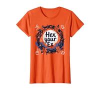 Hexagonal a tu ex: Corona iluminada por la Luna de la ruptura de Brujas Camiseta, Mujer, Naranja, S