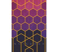 Hexagonal Geometric Design Cream Paper Composition Notebook Purple Pink with 120 lined pages: Softer contrast cream paper Matte Cover 6x9 inches