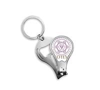 Hexagonal Geométrico Líneas Matemáticas Fingernail Clipper Cutter Abridor Llavero Scissor