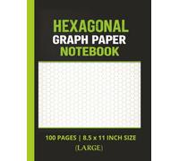 Hexagonal Graph Paper Notebook: Large 8.5 x 11 Inch | 100 Pages | Honeycomb Grid Paper for Math, Engineering, Drawing & Design