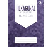 Hexagonal Paper Hex Grid Notebook, 1/4 & 1/2 Inch Hexagons, 120 Pages, 8.5 x 11