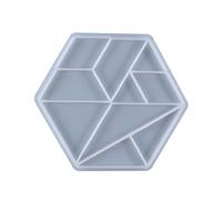 Hexagonal para figuras de tanques, forma de rompecabezas, bloques de construcción, forma de juguete, divertido y desafiante, juego lógico de silicona, moldes para resina