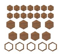 Hexágono de madera para pared, combinación para colgar en la pared, decoraciones de madera deslizante, estante de pared redondo de madera maciza, estante decorativo de madera, para sala de estar