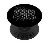 Hexágono Patrón Con Líneas Nerd Ciencia Diseño Gráfico PopSockets PopGrip Adhesivo