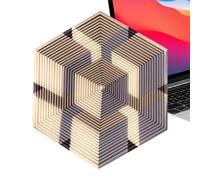 Hexágono Sensorial Antiestros, Gadget Visual Sensorial Impreso en 3D con Efecto Ilusión, Alivio para Adultos Fidgets Cool Juguetes de Oficina - Para Relajar Casa Oficina Escuela Viaje Y A