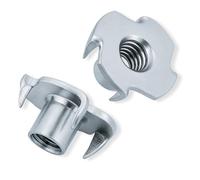 HEXATON Tuercas de impacto con 4 puntas - M6 x 18 mm - 100 Piezas - Acero Galvanizado - Tuercas de presión con rosca métrica