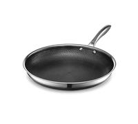 HexClad Sartén Hybrid Antiadherente de 30 cm, Asa que se Mantiene Fría, Apto para Lavavajillas, Horno hasta 480°C e Inducción, Compatible con todas las Estufas