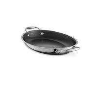 HexClad Sartén ovalada híbrida de 12.5 x 9 pulgadas, apta para lavavajillas, apta para horno hasta 482.2 °C, compatible con todas las cocinas
