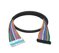 HEXEH Cable de extensión PLC30 de 6,35mm con paso de tornillo y placa de bloque de terminales de interfaz IDC30 de montaje en carril DIN y tornillo(HL-IDC30-FIO-1M)