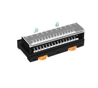 HEXEH Cable de extensión PLC30 de 6,35mm con paso de tornillo y placa de bloque de terminales de interfaz IDC30 de montaje en carril DIN y tornillo(Vertical Type)